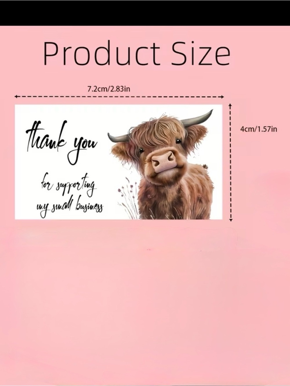 Highland Cows Thank You Cards SMALL SIZE!